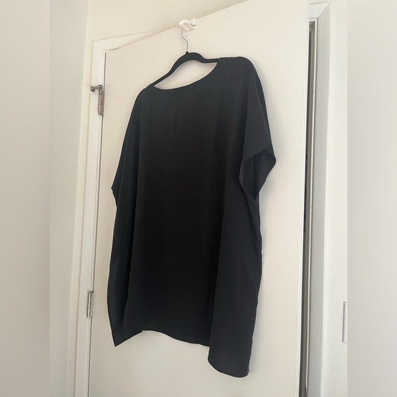 ✨ Eileen Fisher Black Ballet Boxy Tunic Silk Tunic Minimalist Formal Tunic ✨ - Picture 5 of 6